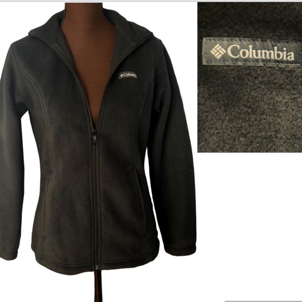 NEW, Columbia Black Jacket, Unisex Coat, Embroidered, Size Small, Full Zip-Up,